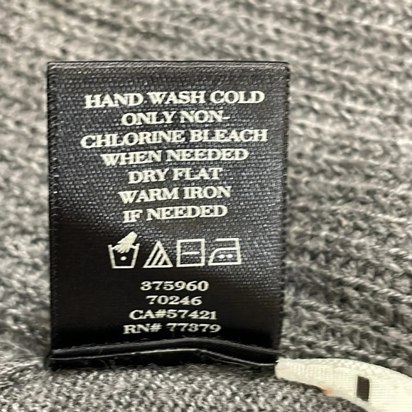 Ann Taylor Wool Blend Cardigan Sweater Gray Long Open Front S - Picture 13 of 16